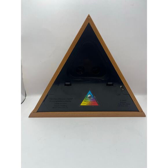 Now and Zen Alarm Clock, Vintage Japanese Style Meditation Wooden Triangle Wave - Picture 2 of 4